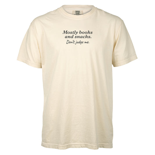 Mostly books and snacks. Dont judge me. | T-shirt