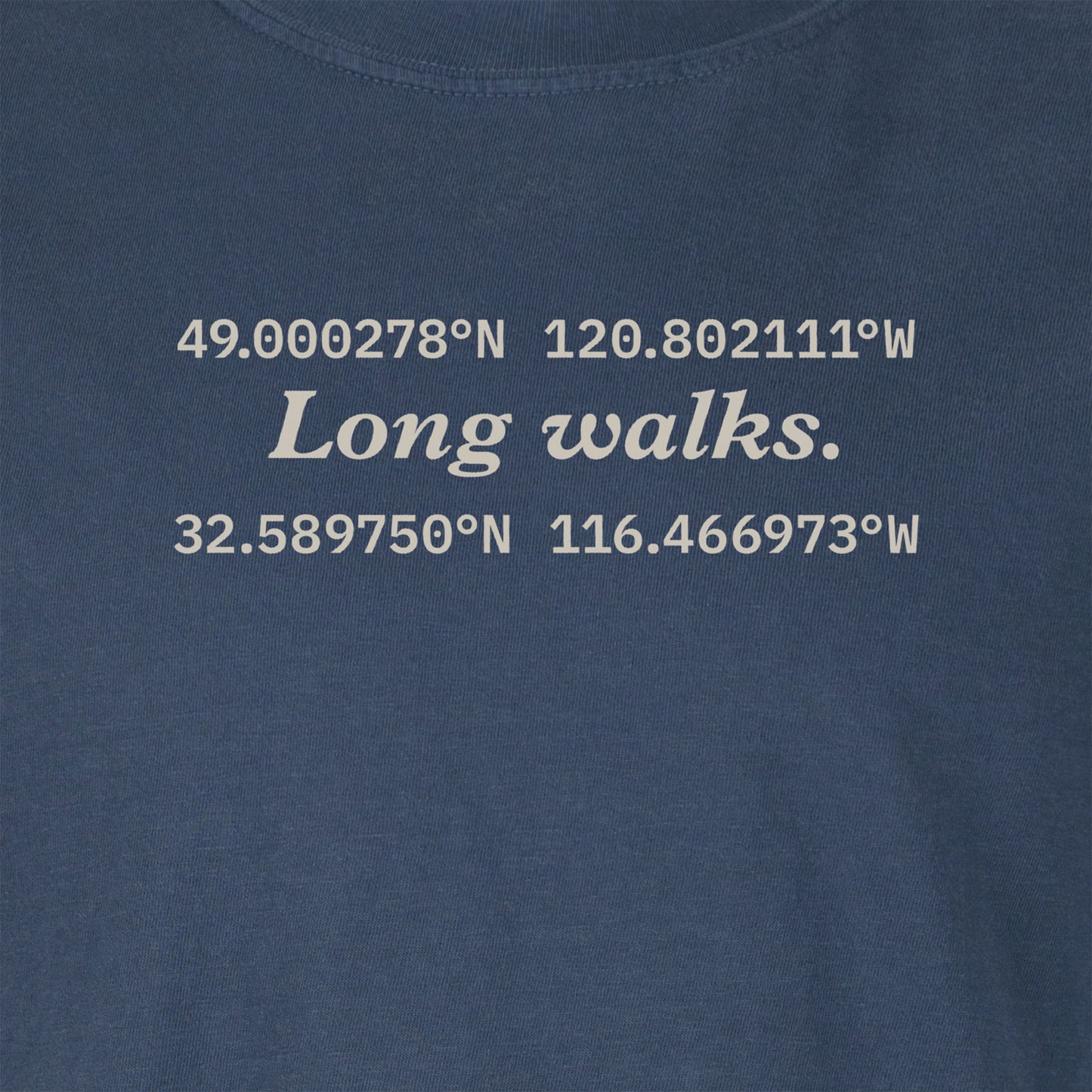 Long walks. | T-shirt